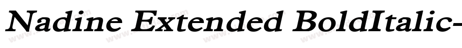 Nadine Extended BoldItalic字体转换